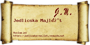 Jedlicska Majlát névjegykártya